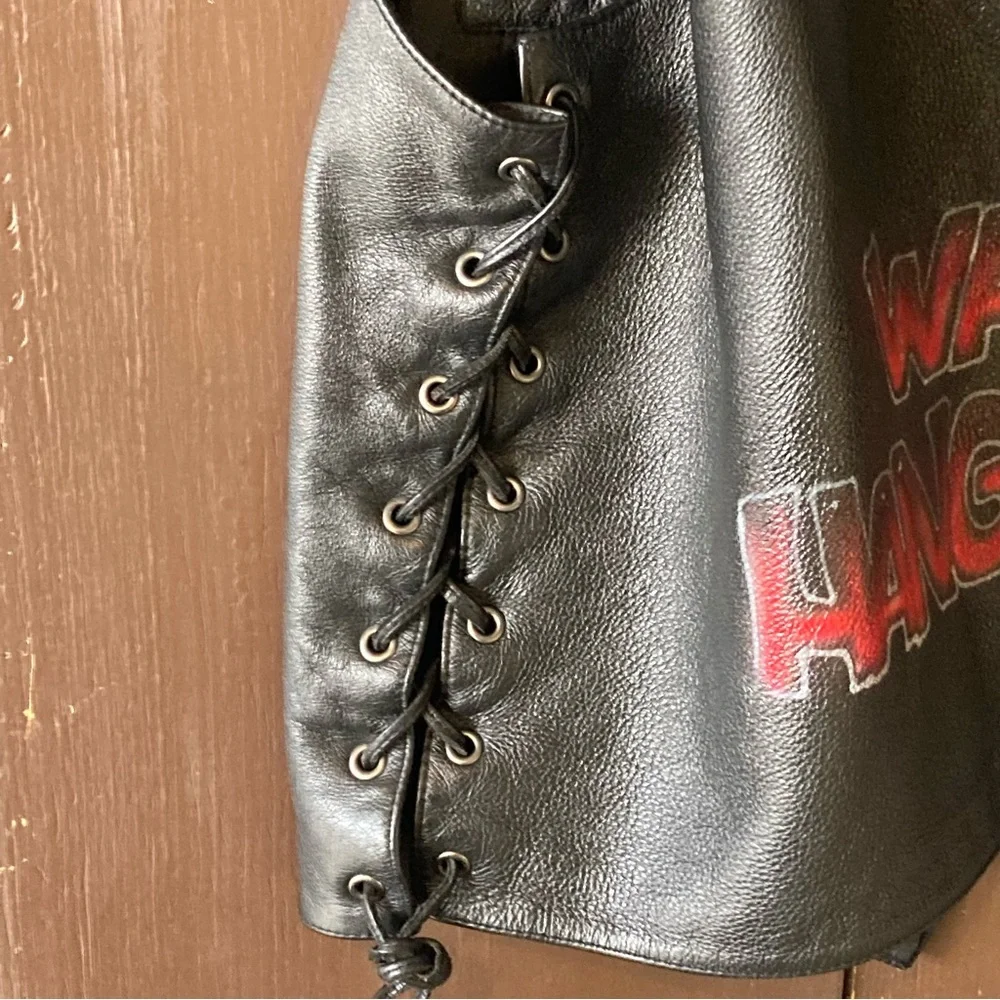 Vintage Airbrushed Wilsons Leather Vest ! - Picture 3 of 12